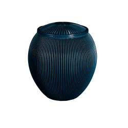 Urne Funéraire Pot Bleu Paon – Plastique Recyclé | Plasticavo