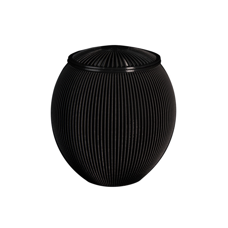 Urne Funéraire Pot Noir – Plastique Recyclé | Plasticavo