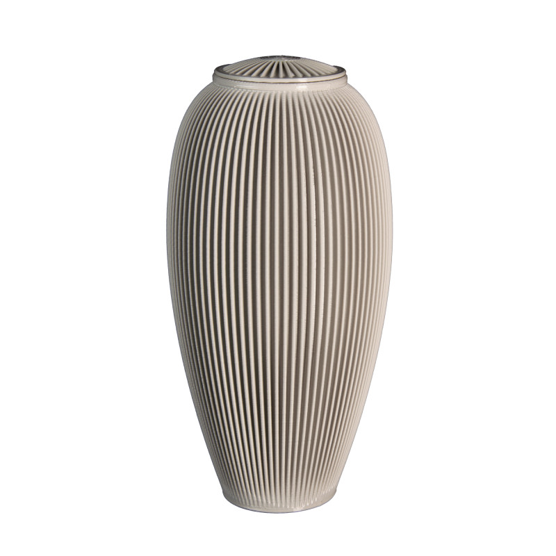 Urne Funéraire Vase Greige – Plastique Recyclé | Plasticavo
