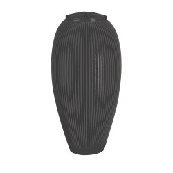 Urne Funéraire Vase Noir Anthracite – Plastique Recyclé | Plasticavo
