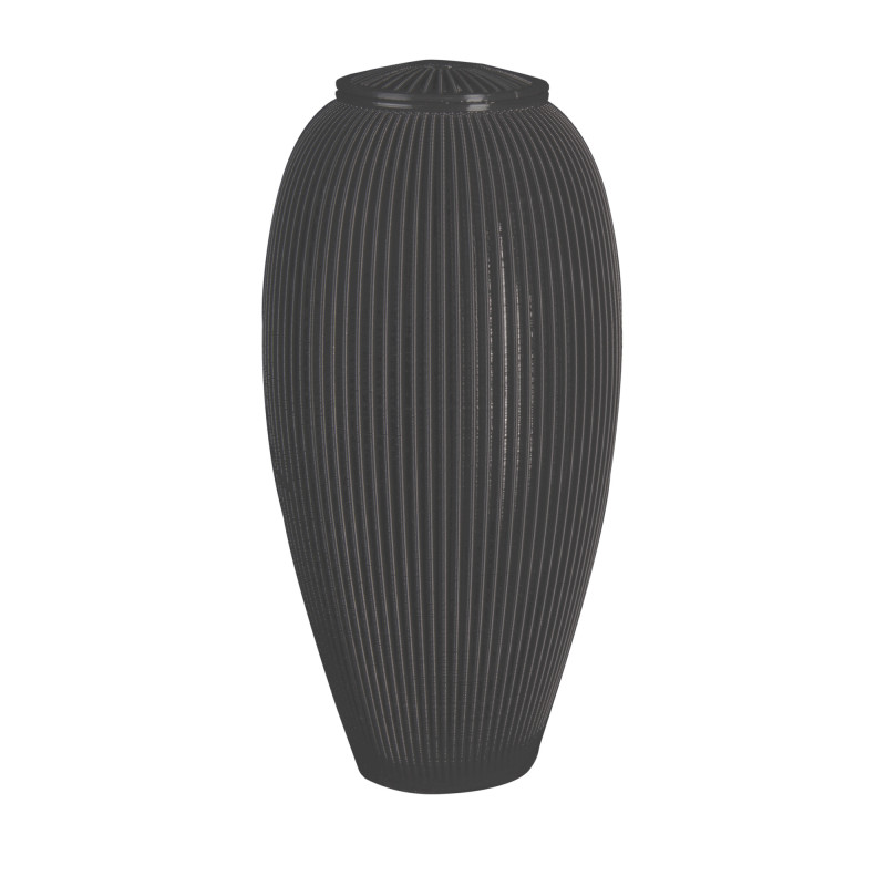 Urne Funéraire Vase Noir Anthracite – Plastique Recyclé | Plasticavo
